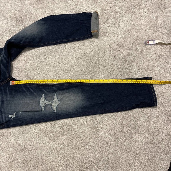 Abercrombie &‎ Fitch Distressed Dark Blue The A&F Skinny Jeans Size 28x30 NWT - Picture 10 of 11